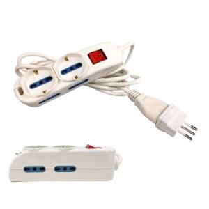 ALARGUE ZAPATILLA 3 EN LINEA 3MT / 2 SCHUKO / 4 TOMAS/ 2500