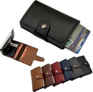 BILLETERA TARJETERO CON BLOQUEO RFID