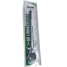 BOMBILLA DE ACERO NIQUELADO 19 CM