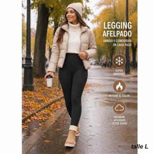 CALZA ABRIGADA CON FELPA TALLE XL