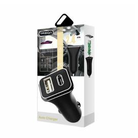 CARGADOR AUTO PD + USB TREQA CC317