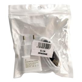 CARGADOR IPHONE  2.1A EN BOLSA