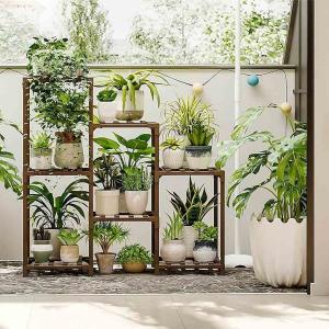 ESTANTERIA EN MADERA PARA PLANTAS 86 X 81 X 30cM