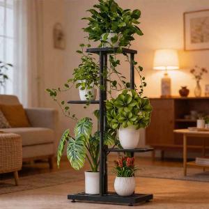 ESTANTE DE HIERRO PARA PLANTAS DE 4 NIVELES