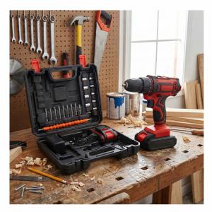 KIT TALADRO CON VALIJA Y ACCESORIOS 1 BAT.