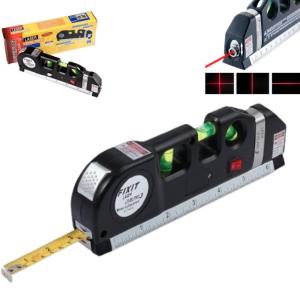 NIVEL LASER CON CINTA METRICA 3M Y REGLA