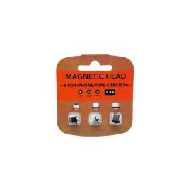 PACK DE CONECTORES MAGNÉTICOS MICRO/IPHONE/TIPO C ULELA