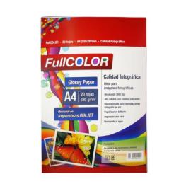 PAPEL A4 FOTOGRAFICO 230 GR X 20 H